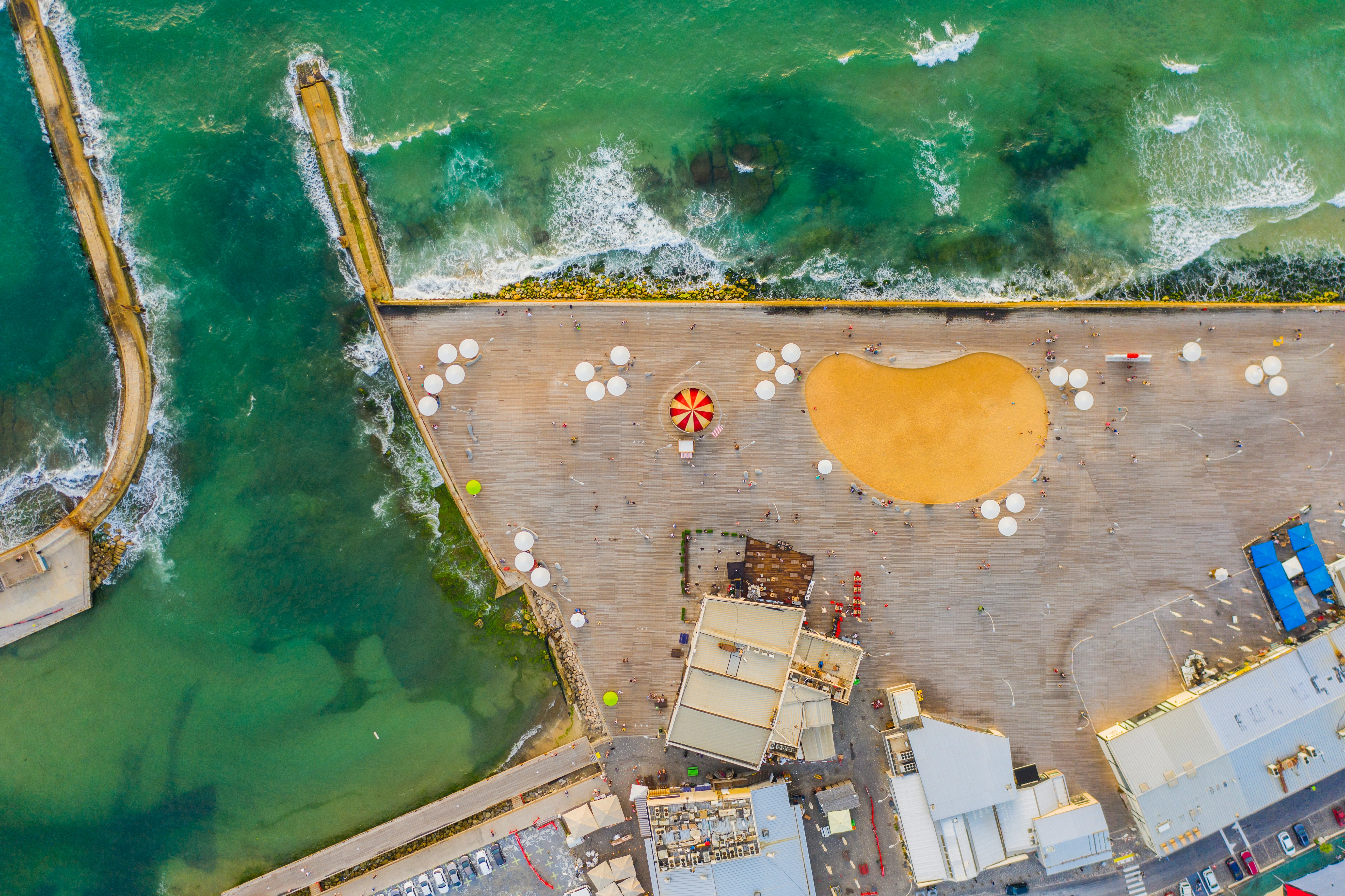 aerial view of beach during daytime